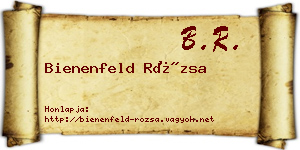Bienenfeld Rózsa névjegykártya