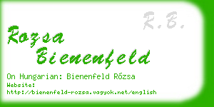 rozsa bienenfeld business card